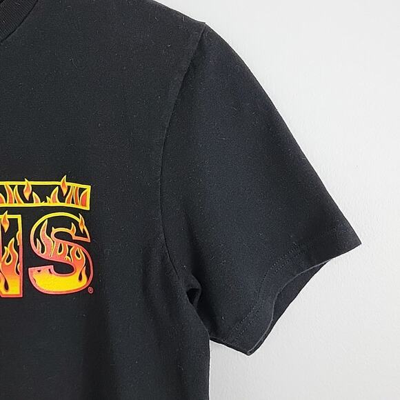 Vans Fire Flame Logo Black Graphic T-Shirt Youth Medium - Picture 5 of 8